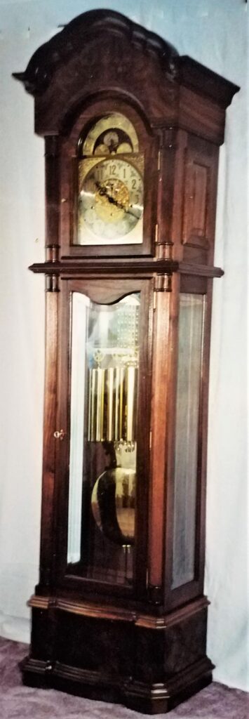 Grandfather clock, walnut